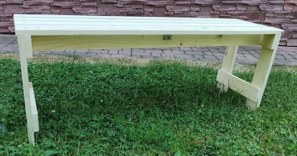 PARK BÄNK TRÄDGÅRD MASSIVT TRÄ POLEN