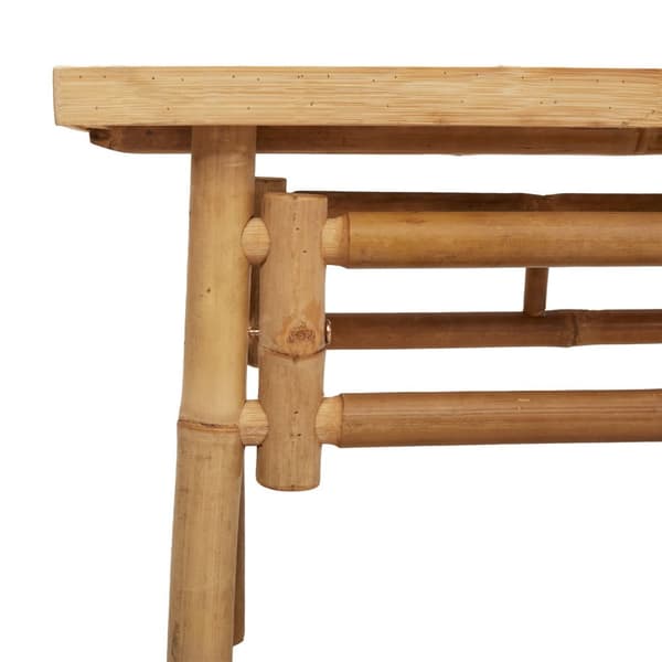 vidaXL Naturlig Bambu Bambu Medium Hållbar Utomhusbänk Rektangulär