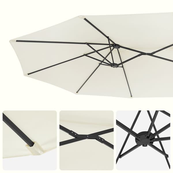 Dubbel solparaply, SONGMICS, 460x270 cm, Beige