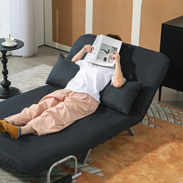 Bäddsoffa, 111x80x78 cm, Svart