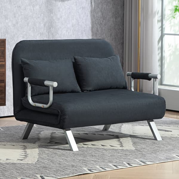 Bäddsoffa, 111x80x78 cm, Svart