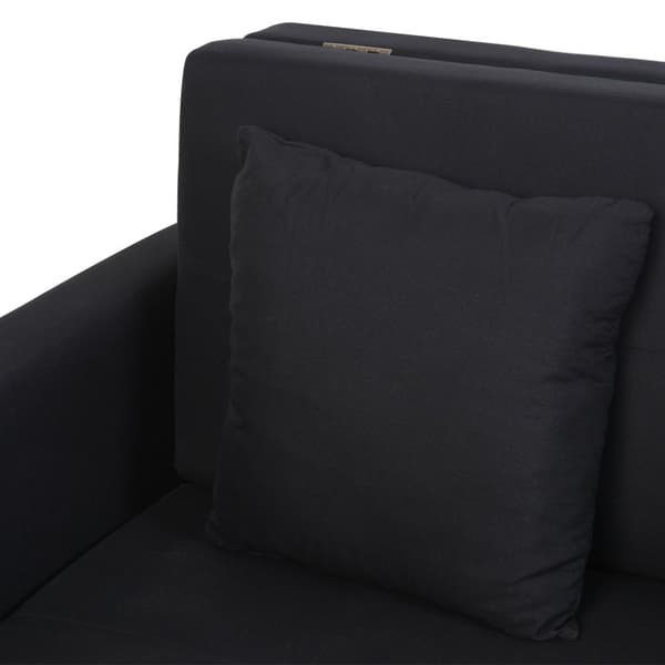 2-sits soffa med sovdel, 152x101x81 cm, Kolgrå
