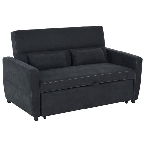 Bäddsoffa, 2-sits, 148x82x89 cm, Svart