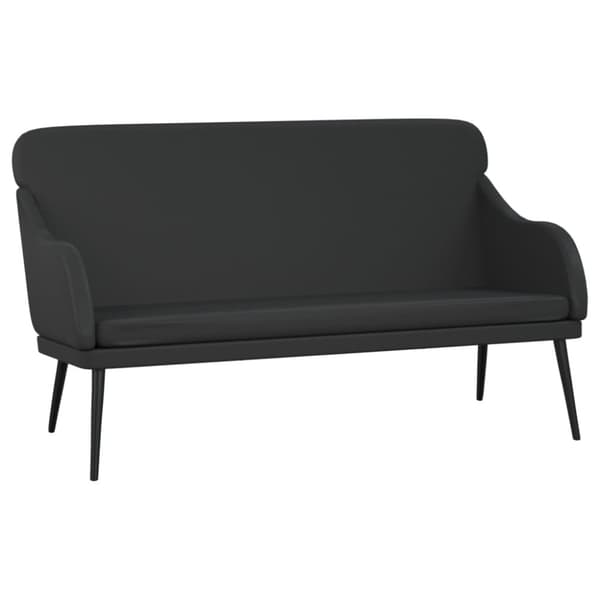 Bänk svart 110x76x80 cm konstläder