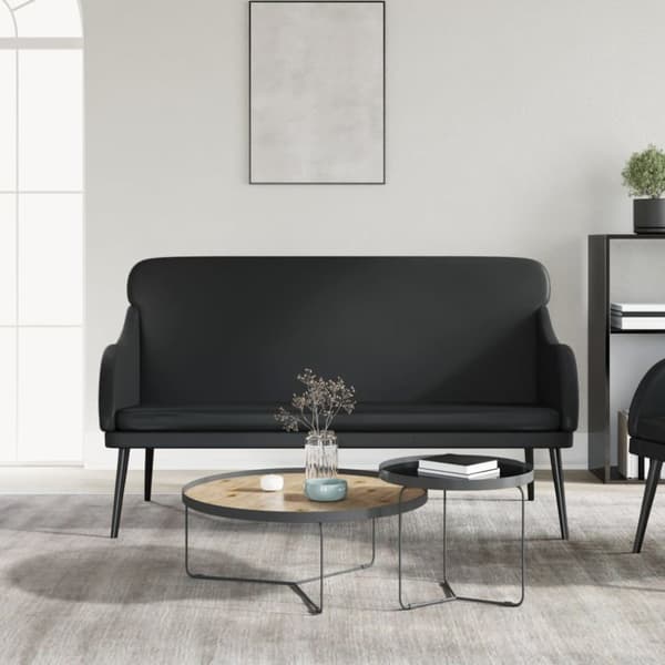 Bänk svart 110x76x80 cm konstläder