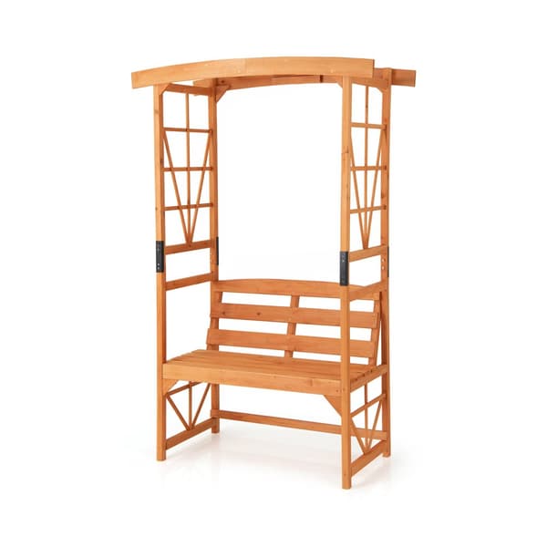 Have med Pergola og Bænk, 48x23x75 cm, Gul