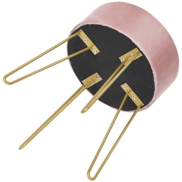 Fodskammel Ottoman, 39x39x46 cm, Lyserød