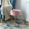 Miniatyrbillede 2 af 8: Fodskammel Ottoman, 39x39x46 cm, Lyserød