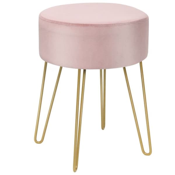 Fodskammel Ottoman, 39x39x46 cm, Lyserød