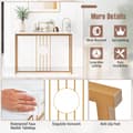 Miniatyrbillede 6 af 8: Indgangsbord, Moderne Imiteret Marmorbordplade, 47x12x31,5 tommer, Hvid, Guld