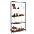 Miniatyrbild 7 av 8: Bokhylla, 31.5x11.5x61 tum, Rustik Brun/Svart/Vit