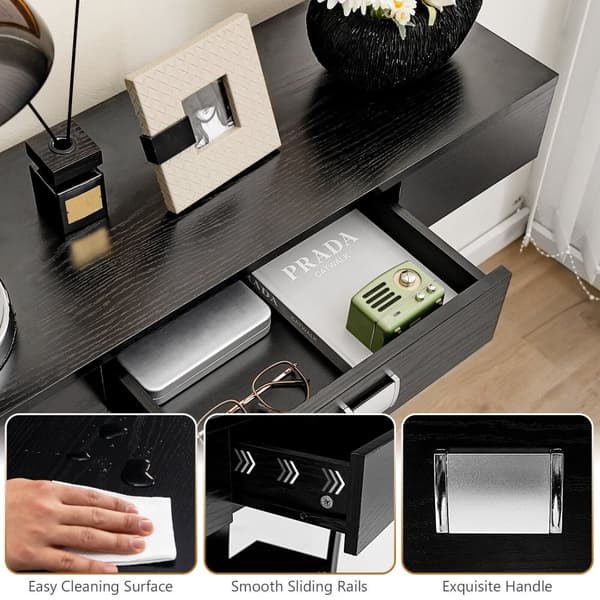 Konsolbord, 36x12x35 tommer, Brun