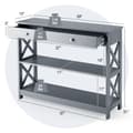 Miniatyrbillede 4 af 8: Konsolbord, 39''x12''x31'', Mørkebrun