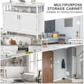 Miniatyrbillede 2 af 6: 2-dørs sideboard, 114x51x91 cm, hvid/brun