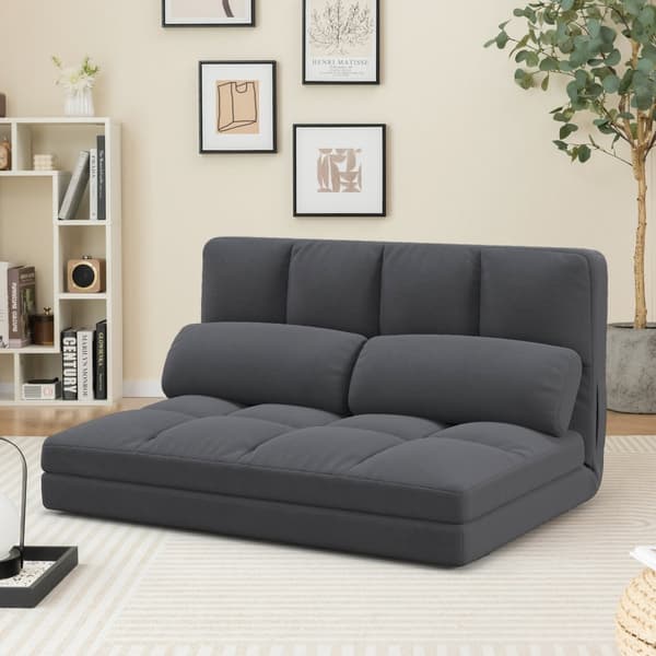 Gulvsofa seng, 72x102x54 cm, Mørkegrå