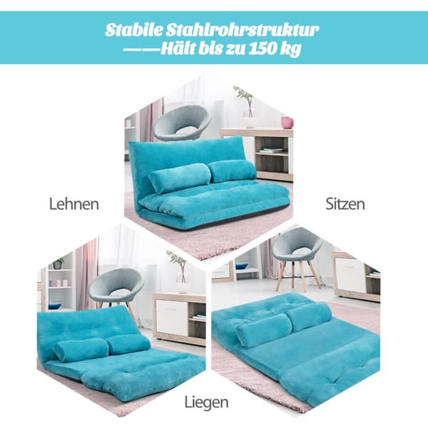 Gulvsofa, 180x98x18 cm, Blå