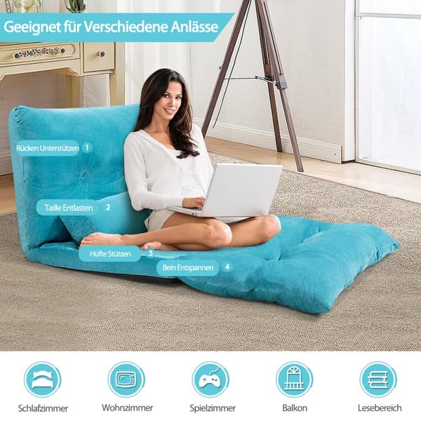 Gulvsofa, 180x98x18 cm, Blå