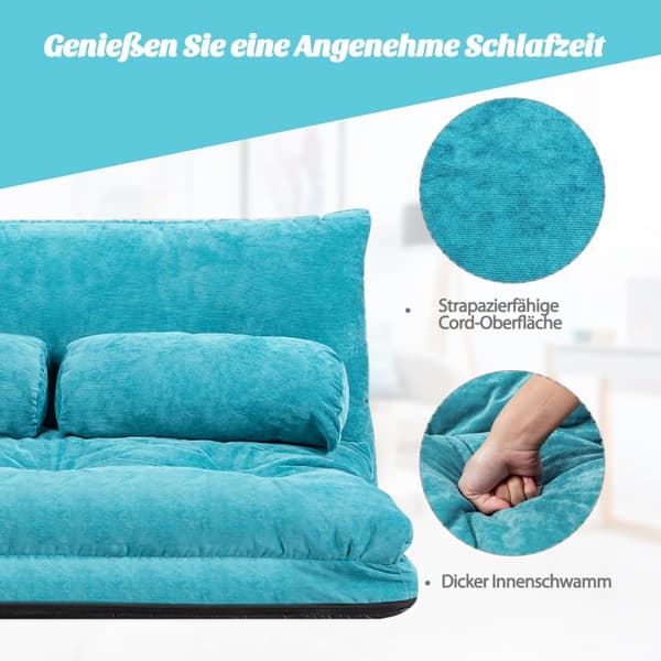 Gulvsofa, 180x98x18 cm, Blå