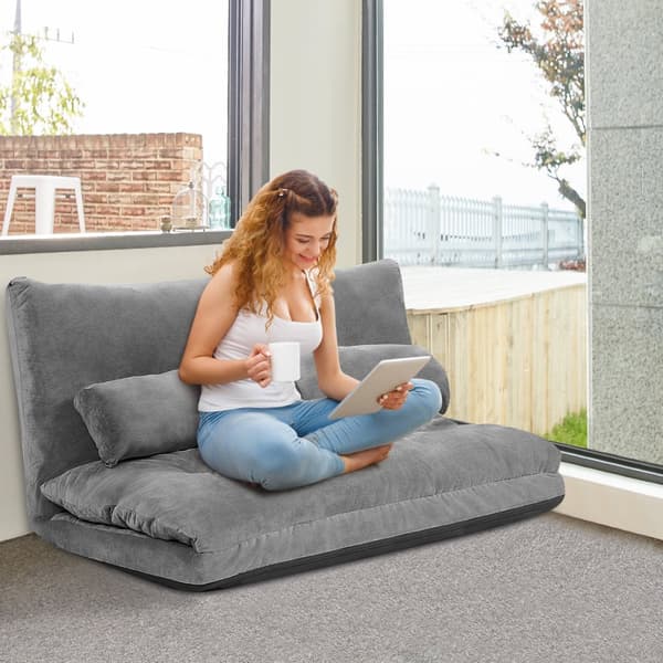 Gulvsofa, 178x98x18 cm, Grå