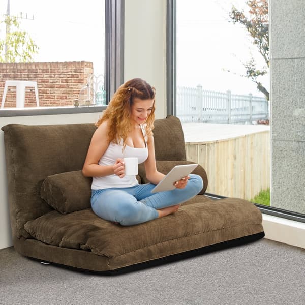 Gulvsofa, 178x98x18 cm, Grå