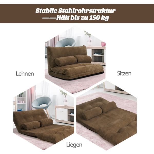 Gulvsofa, 178x98x18 cm, Grå