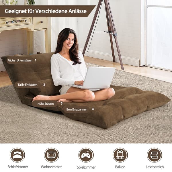 Gulvsofa, 178x98x18 cm, Grå
