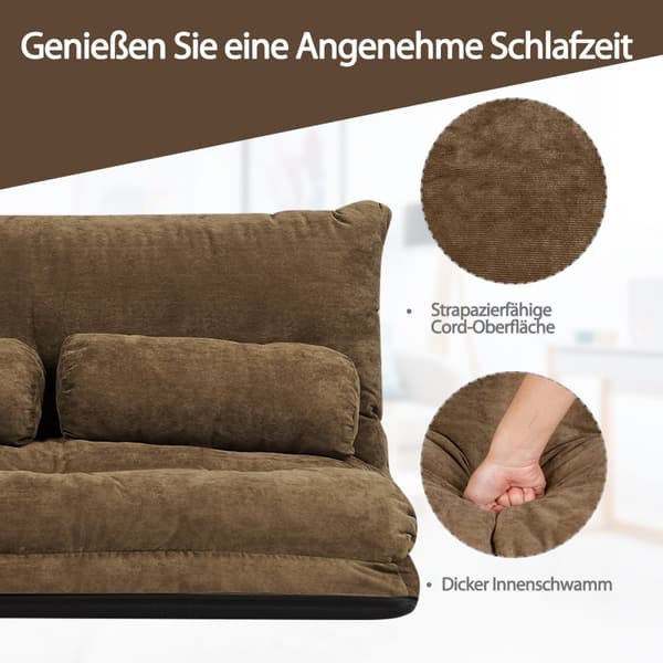 Gulvsofa, 178x98x18 cm, Grå