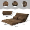 Miniatyrbillede 7 af 8: Gulvsofa, 178x98x18 cm, Grå