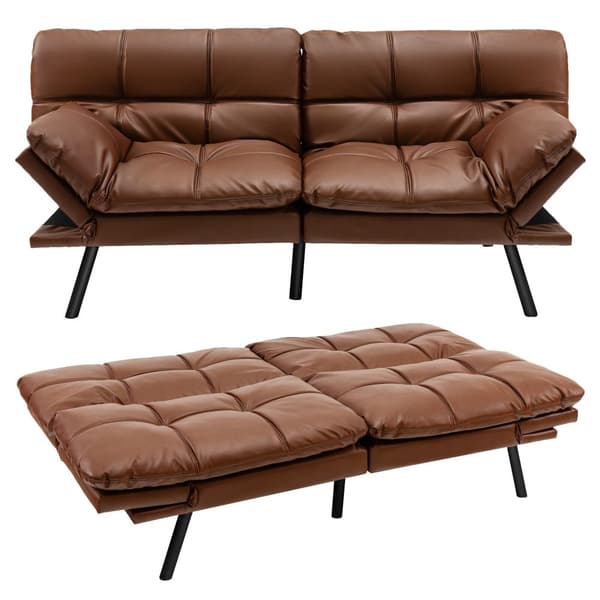 Bäddsoffa, 183x88x83 cm, Brun