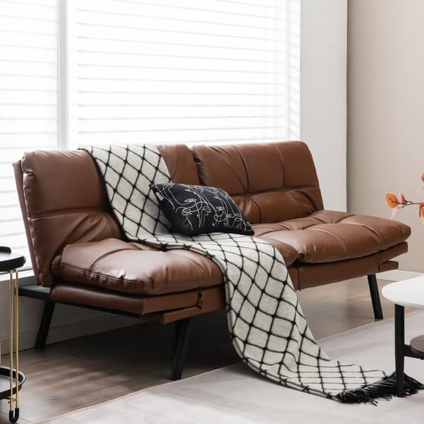 Bäddsoffa, 183x88x83 cm, Brun
