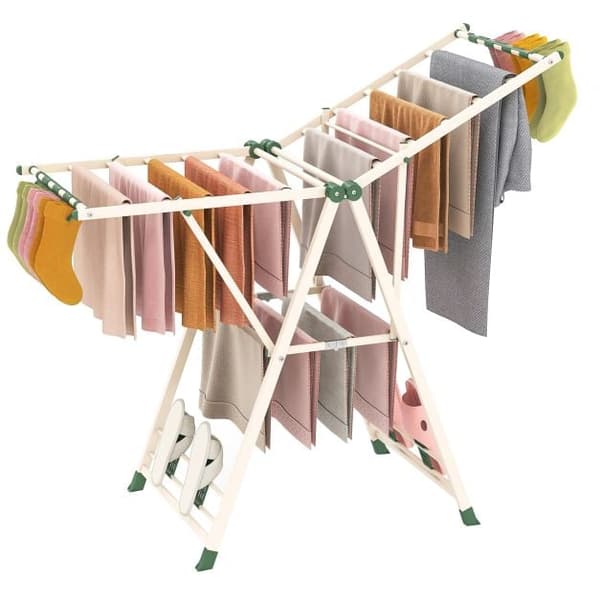 Vaateripustin, 141x56x99-148 cm, Beige