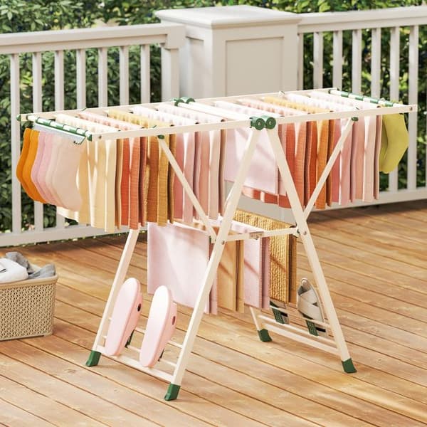 Vaateripustin, 141x56x99-148 cm, Beige