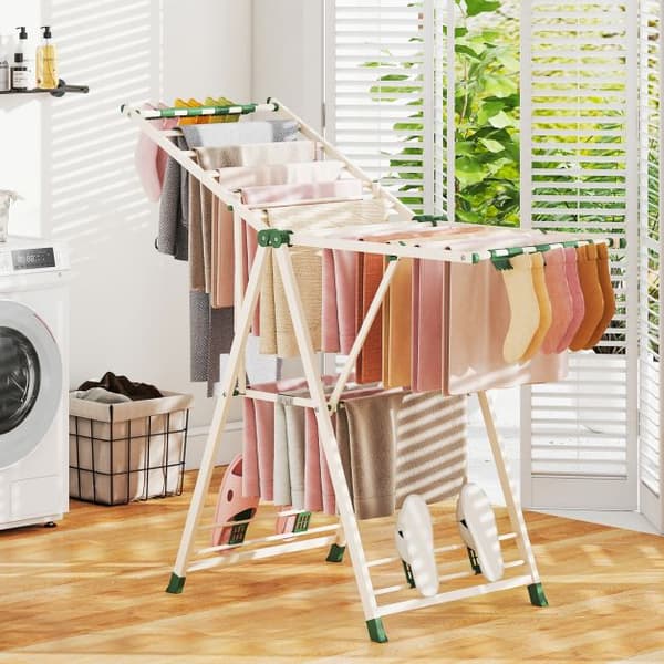 Vaateripustin, 141x56x99-148 cm, Beige