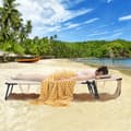 Miniatyrbild 3 av 8: Strand solstol, 63x142-194x92-37 cm, 73x63x16 cm, Beige