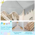 Miniatyrbillede 7 af 8: Leg telt, Børnenes store legeslot fe telt med måtte, 47x41x55 tommer, Beige