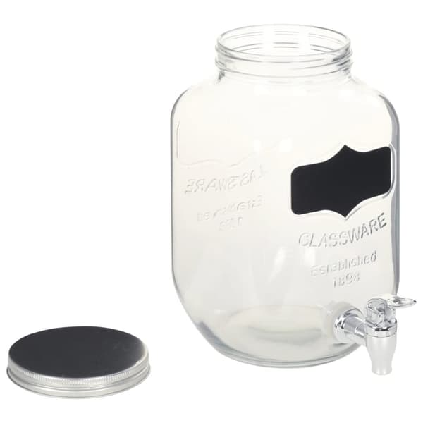 vidaXL Drikkedispensere 2 stk med stativ 2 x 4 L glass