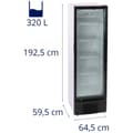 Miniatyrbild 5 av 5: Royal Catering Flaskkylskåp - 320 L-LED - svart ram