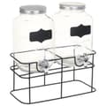 Miniatyrbild 3 av 7: The Living Store Glasbehållare 2 st med stativ 2 x 4 L -  Dryckesautomater