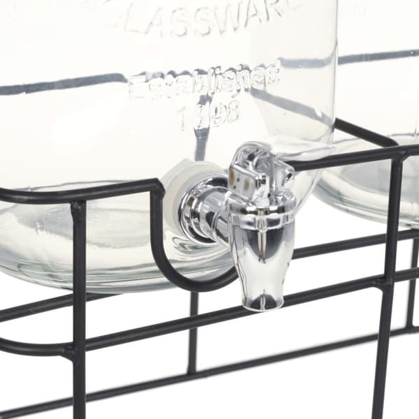 The Living Store Glasbehållare 2 st med stativ 2 x 4 L -  Dryckesautomater
