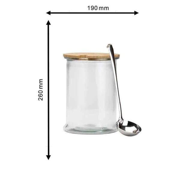 Dryckesbehållare - Okänt märke - 5 liter - Transparent - Med slev - 30,5 cm i höjd