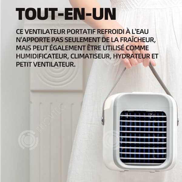INN Portable Air Conditioner 2000mah kan också användas som luftfuktare luftkonditionering hydrator och liten fläkt vit