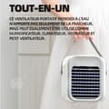 Miniatyrbild 2 av 4: INN Portable Air Conditioner 2000mah kan också användas som luftfuktare luftkonditionering hydrator och liten fläkt vit