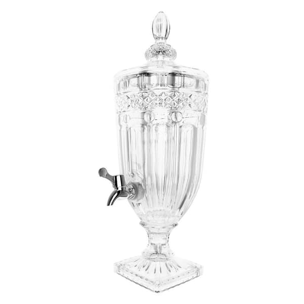 Saftfontän - GlassWare - 3L - Stöttåligt Glas - Metallkran - Transparent