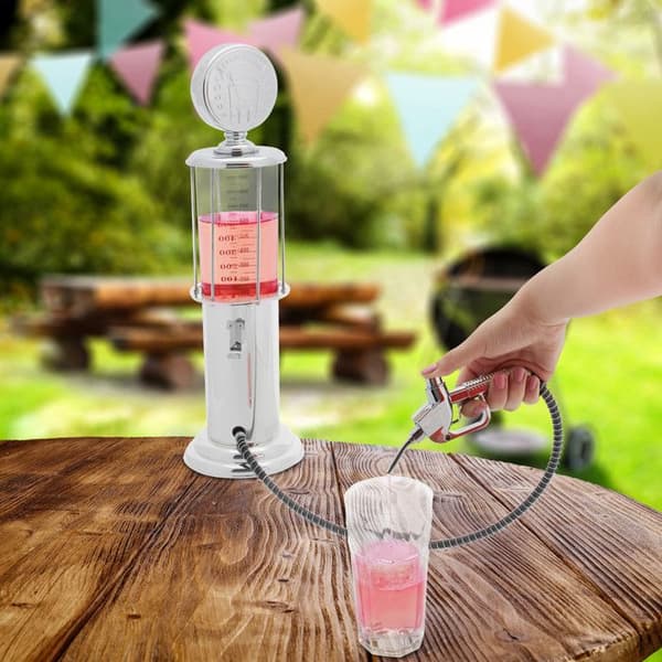 Relaxdays Distribuitör för alkoholhaltiga drycker, öl, etc., rolig, i plast och silikon, 900 ml, kromad