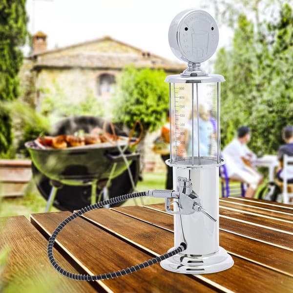 Relaxdays Distribuitör för alkoholhaltiga drycker, öl, etc., rolig, i plast och silikon, 900 ml, kromad