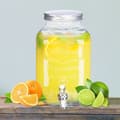 Miniatyrbild 3 av 6: Relaxdays 3,5 liters dryckesautomat, lemonad, krankaraff i glas, vintage retro, dryckesfontän, klar