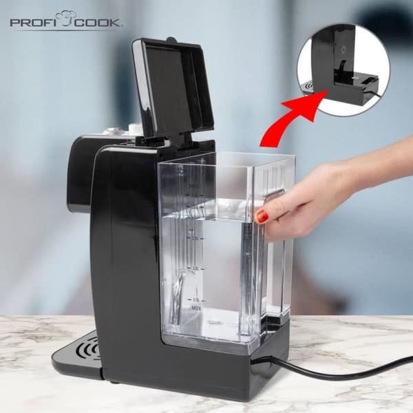 Varmdrycksautomat - PROFICOOK - PC-HWS 1168 - Rostfritt stål - Svart - Trådlös