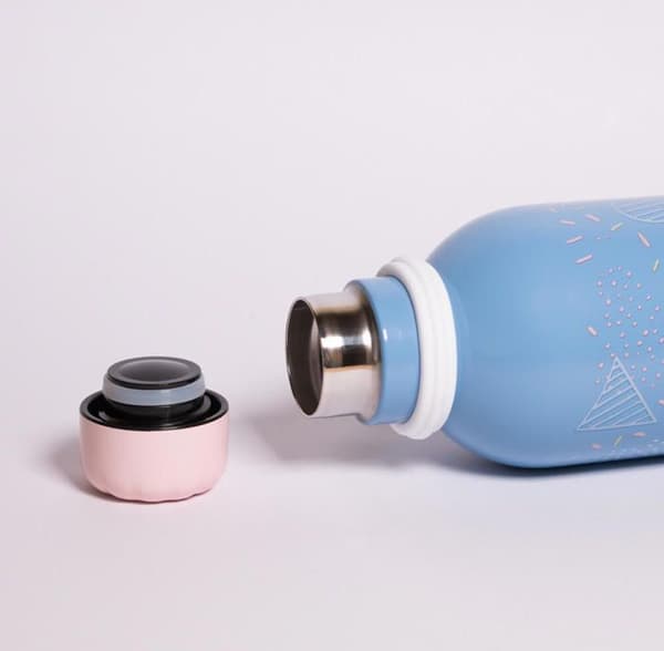 Metallflaska - Amelie - 500Ml - Rostfritt Stål - Dubbelvägg - Tätslutande Kork