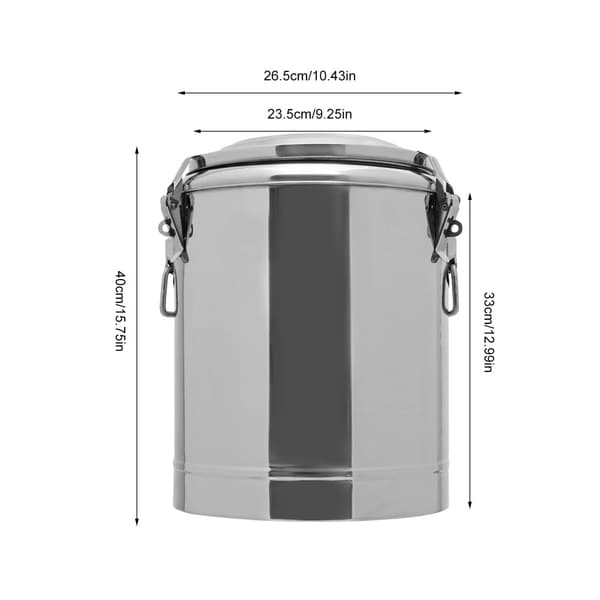 Rostfritt Stål Matvärmare, 14L Kapacitet, Effektiv Isolering,Silver