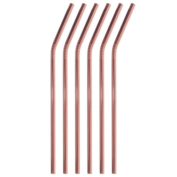 6x Taivutetut Metallipillit - Ruusukulta
